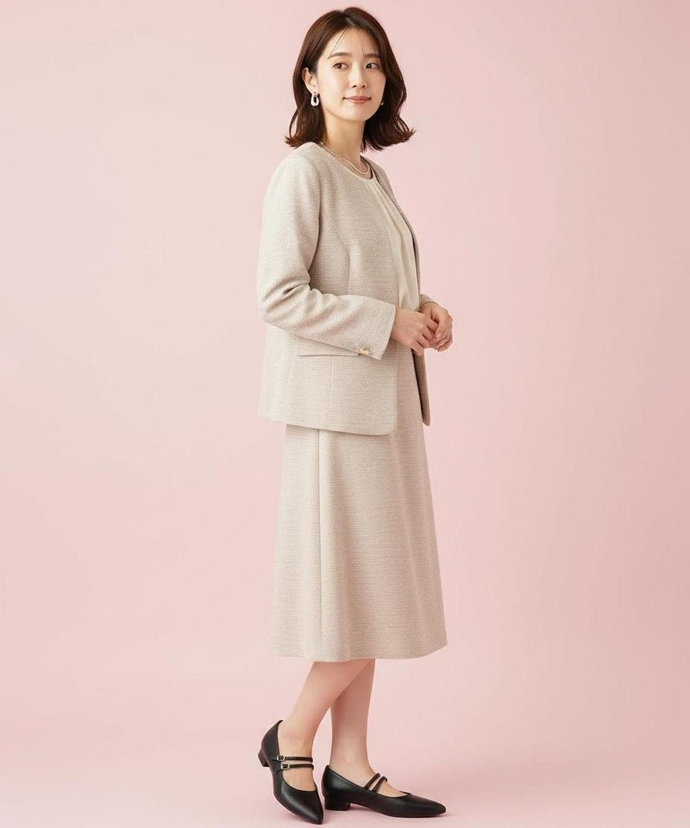 Pointer 日本製 本革ストラップ付きローヒールパンプス 