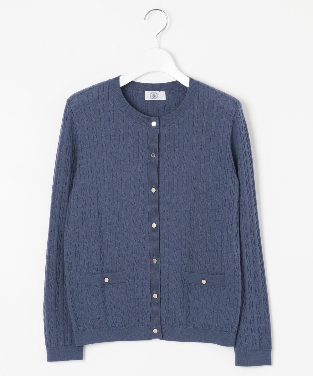 J.PRESS LADIES 【洗える】KNIT BASIC ミディ丈 カーディガン 