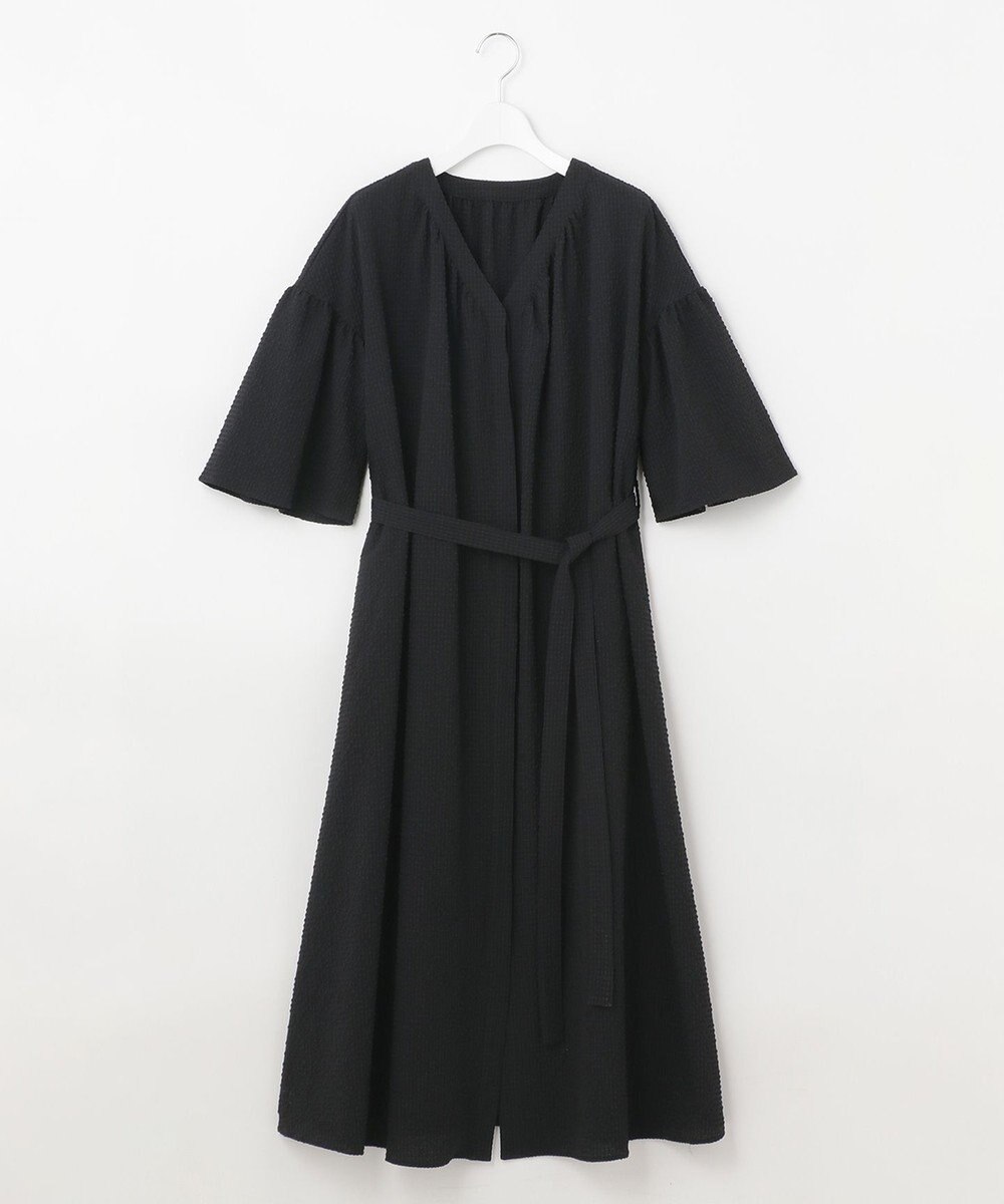 #Newans 【優木まおみさんコラボ】Vネックガウンワンピース 