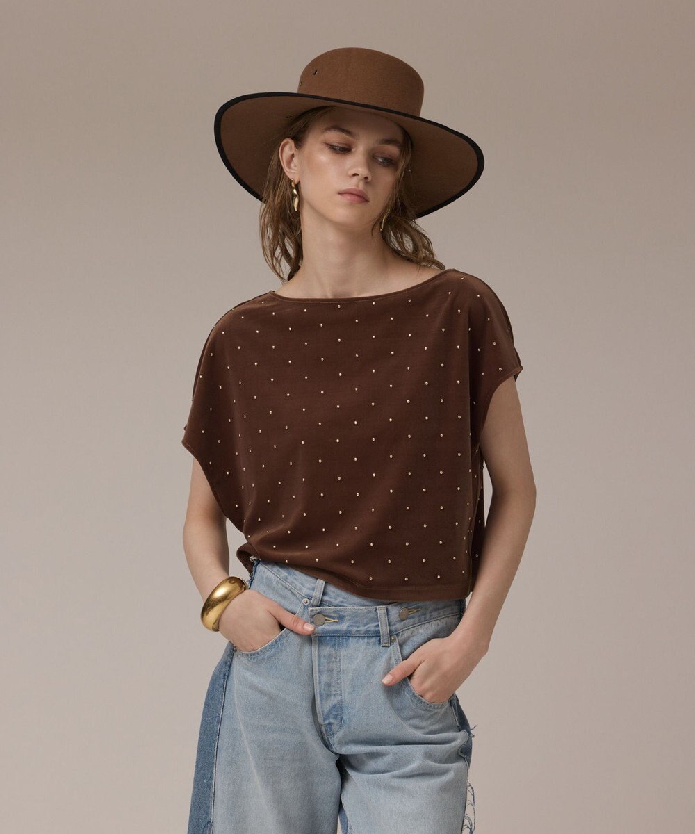 GRACE CONTINENTAL ベロアルーズカットトップ 