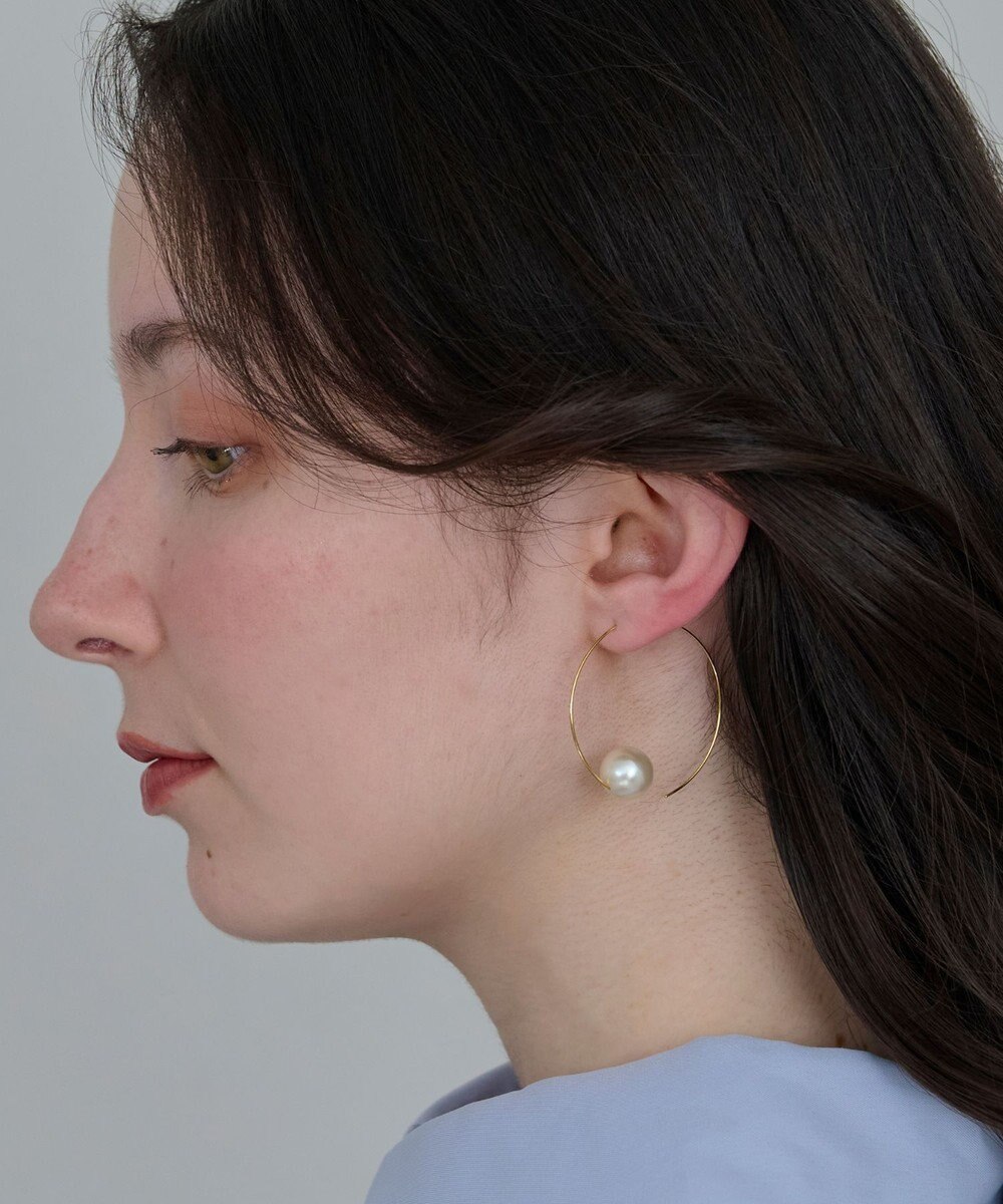 Phoebe 〈金属アレルギー対応〉ビッグサークルパールピアス/ニッケルフリー/大ぶり/存在感◎/主役級 