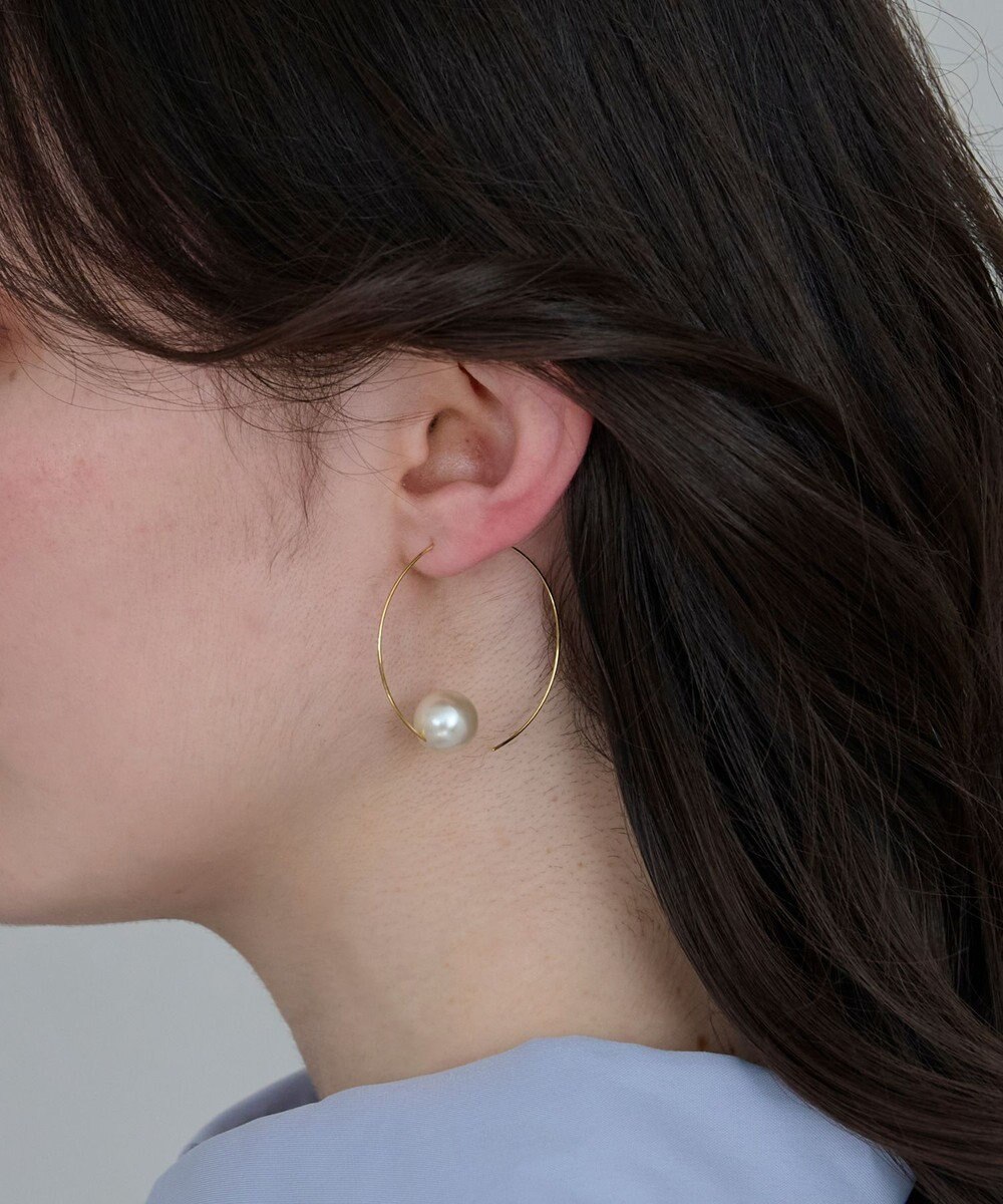 Phoebe 〈金属アレルギー対応〉ビッグサークルパールピアス/ニッケルフリー/大ぶり/存在感◎/主役級 