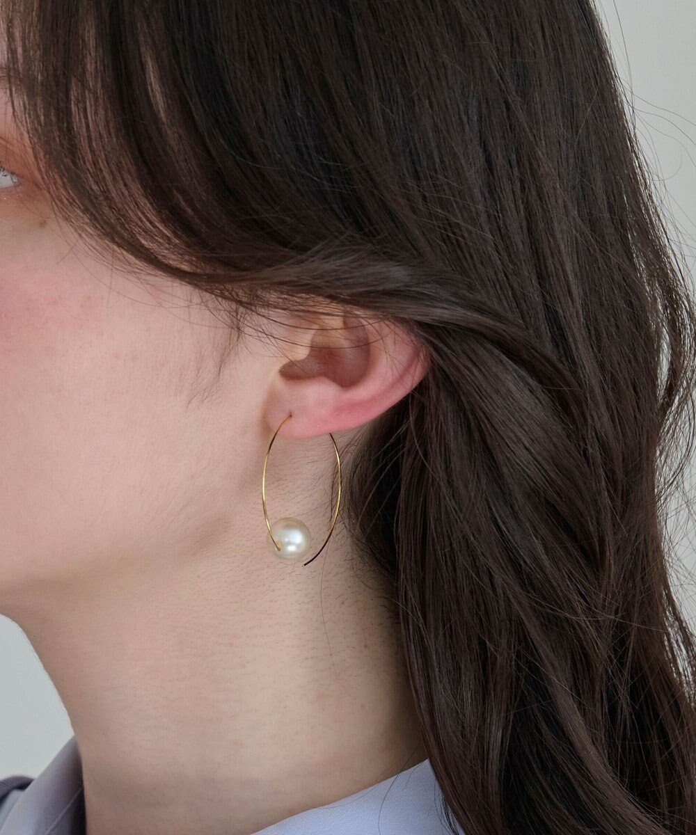 Phoebe 〈金属アレルギー対応〉ビッグサークルパールピアス/ニッケルフリー/大ぶり/存在感◎/主役級 