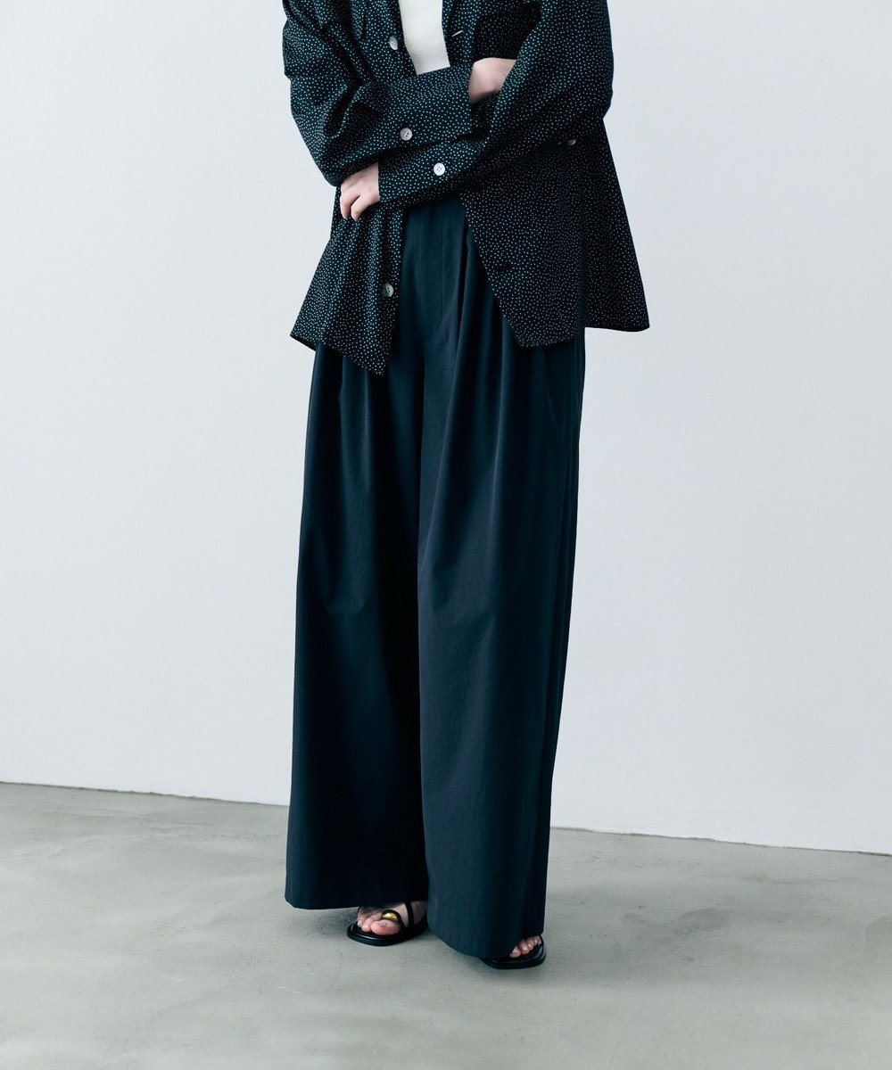 uncrave クールタッチカラータイプライター ワイドパンツ 