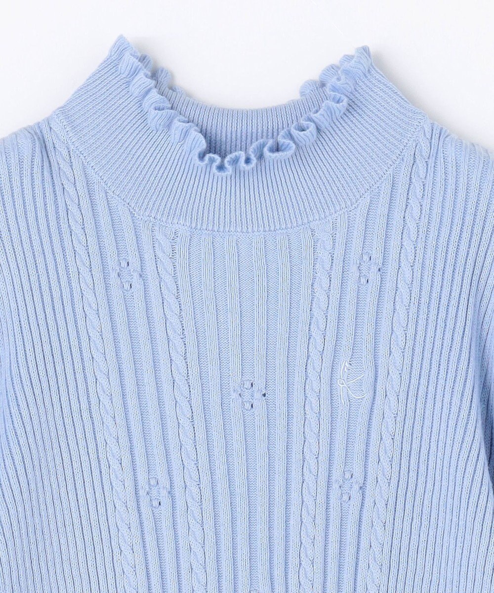 組曲 KIDS 【150-160㎝】フラワードット リブニット 