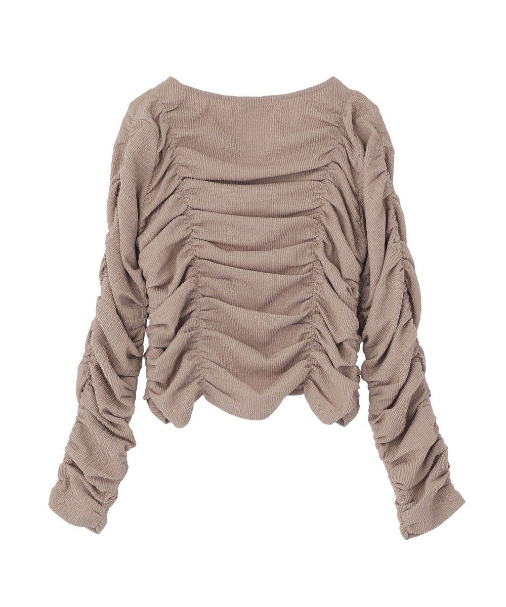 earth music&ecology フロントホックシャーリングトップス 