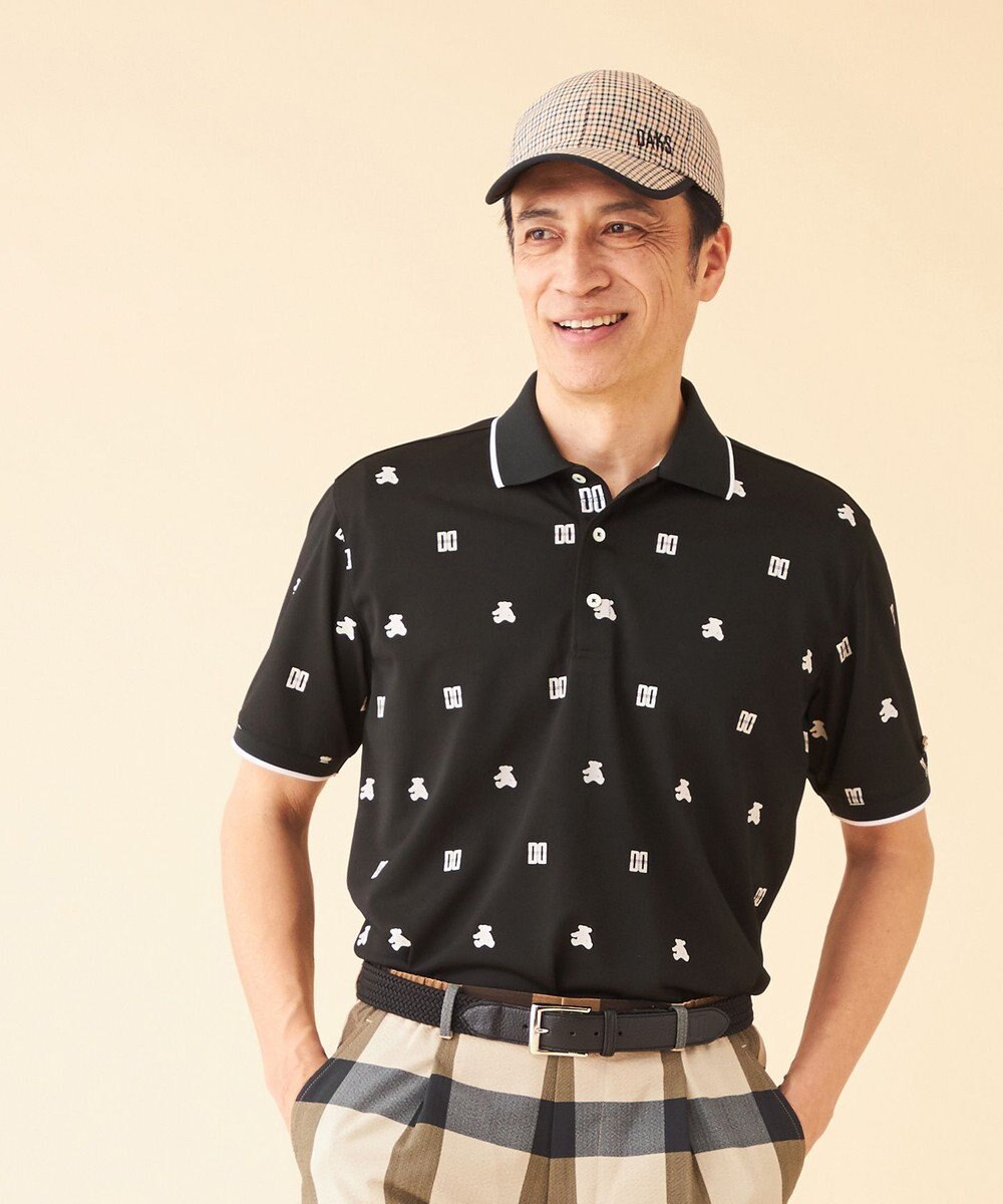 MEN / DAKSベア】ベア＆DDモノグラムカノコ ポロシャツ / DAKS GOLF