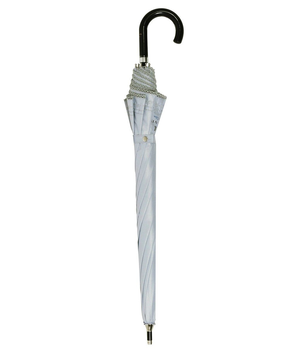 MOONBAT 【一級遮光/晴雨兼用】LANVIN en Bleu (ランバン オン ブルー) 長傘 日傘 ラメ刺繍 ピコレース 