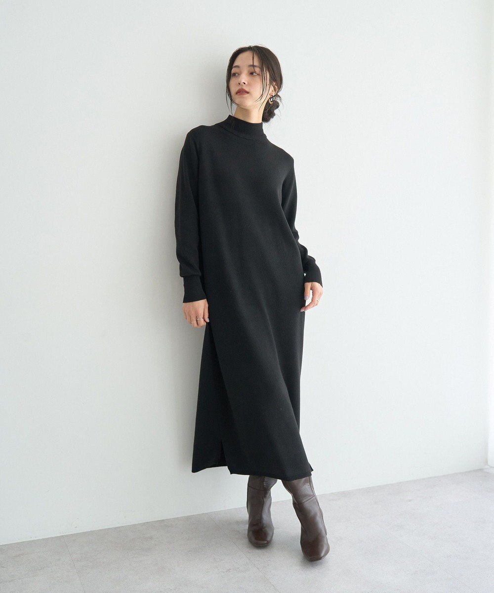 YECCA VECCA 【2点SET】バルーンキャミ付きニットワンピース 