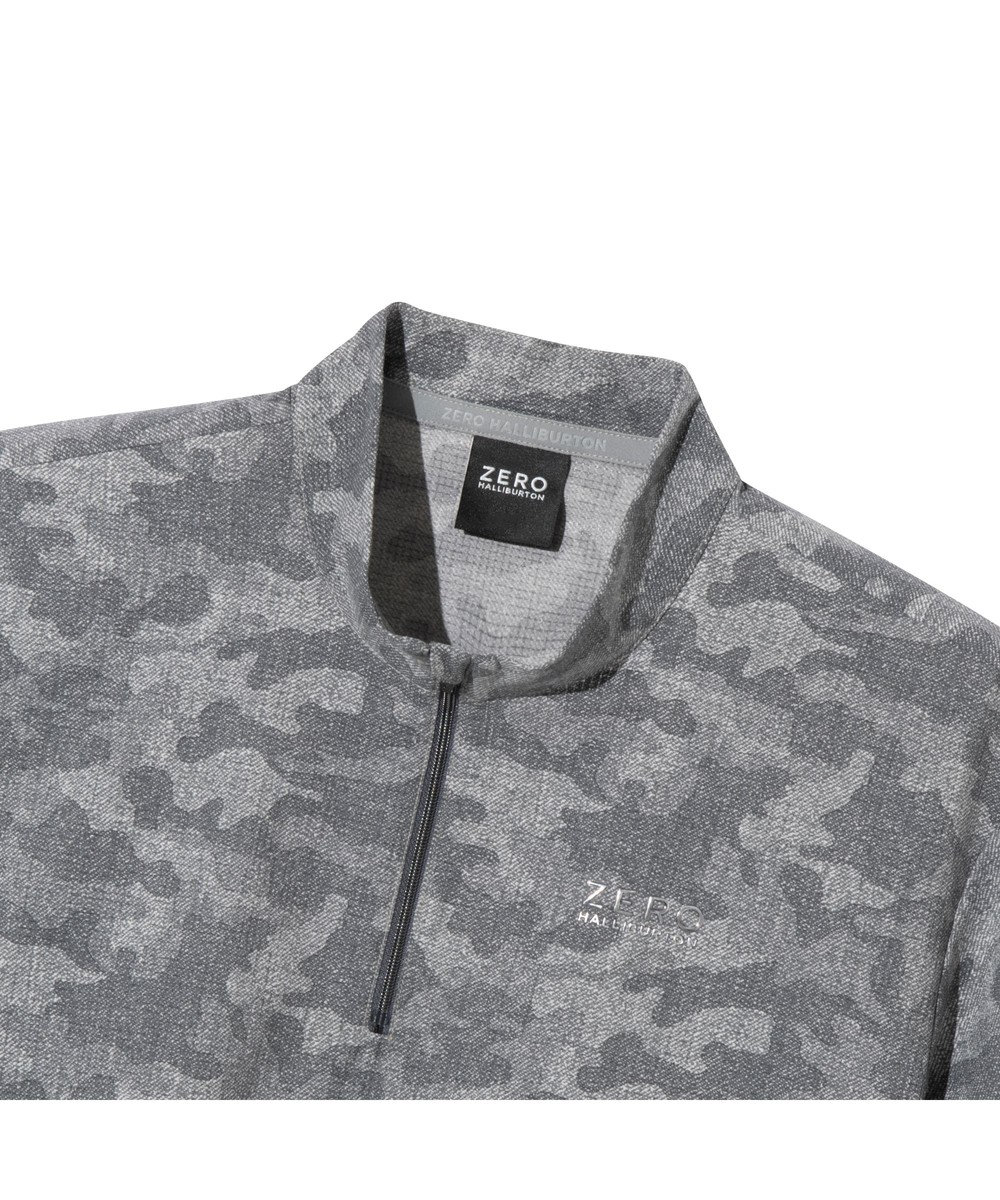ZERO HALLIBURTON クールドッツ カモ柄モックネックTシャツ ZHG-M6S6b 85192 