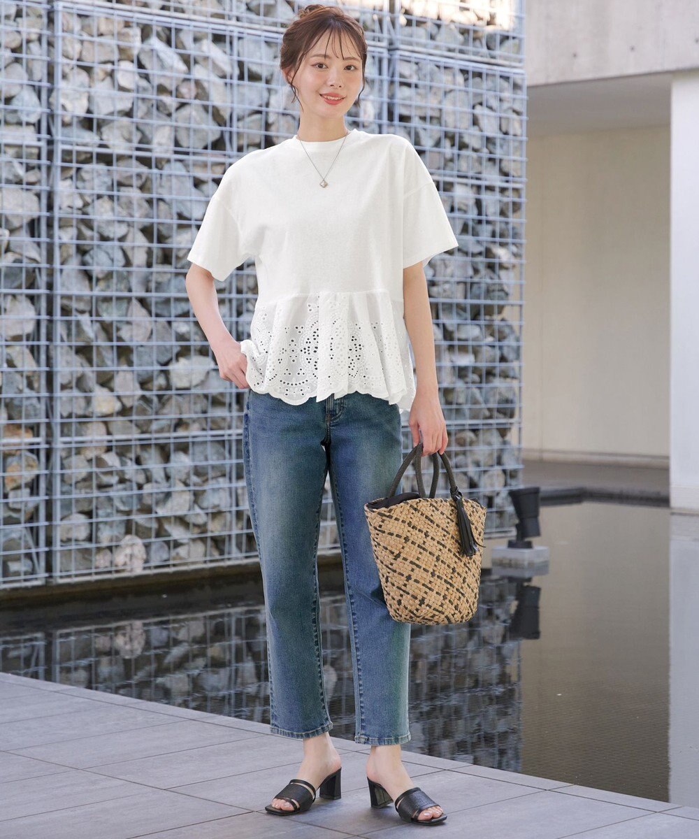 Tiaclasse 【安田美沙子さん着用・洗える】ストレッチストレートデニム 