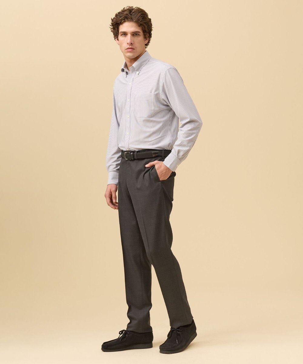 J.PRESS MEN 【洗える / 高通気性 / ストレッチ性 / 防シワ】バーズアイスラックス / ノータック 