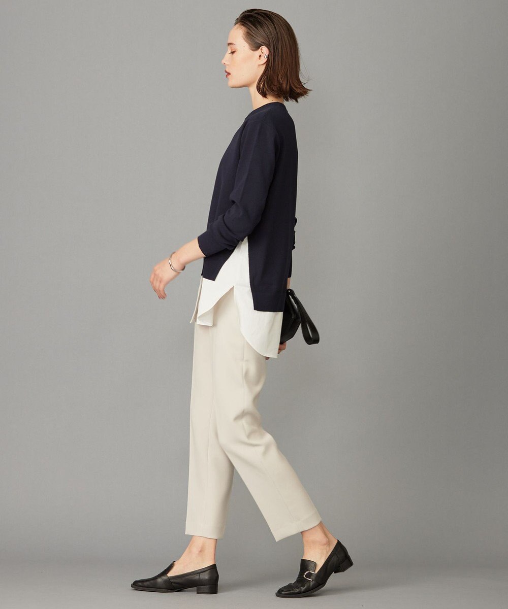 ICB L 【洗える】クロスコンビ シャツドッキングプルオーバー 