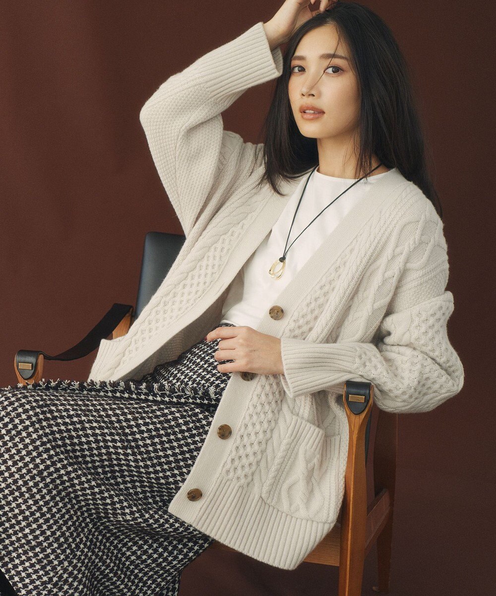 23区 【洗える】バナナスリーブ フォルム ロングTシャツ 