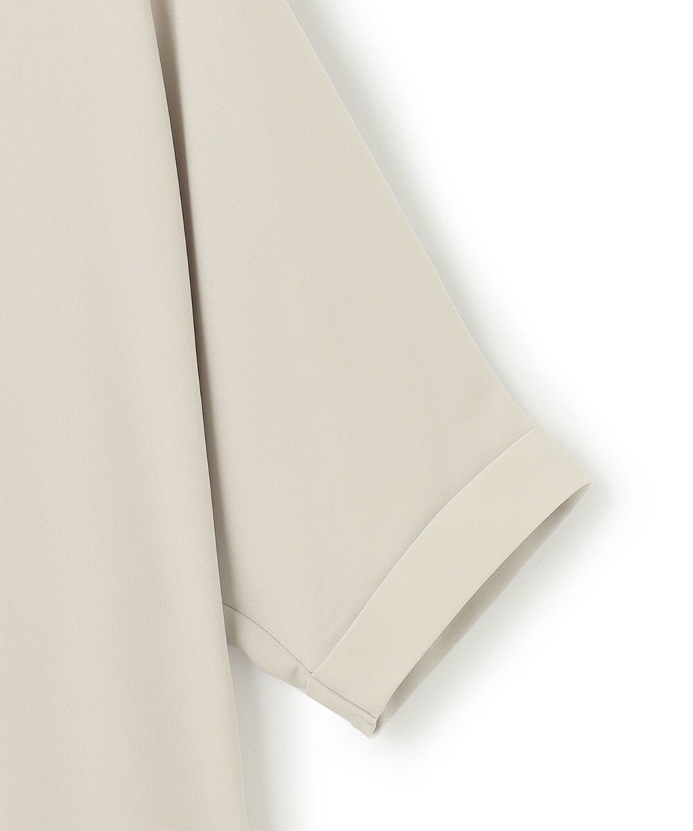 ICB 【人気のため新色追加・WEB限定カラーあり】BackSatinAmunzen 5分袖バンドカラーブラウス 