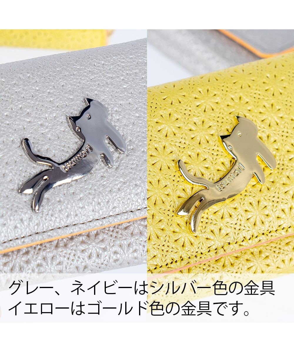 tsumori chisato CARRY キラネコフラワー 3つ折り財布 ミニ財布 