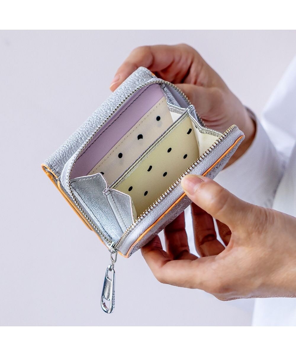 tsumori chisato CARRY キラネコフラワー 3つ折り財布 ミニ財布 