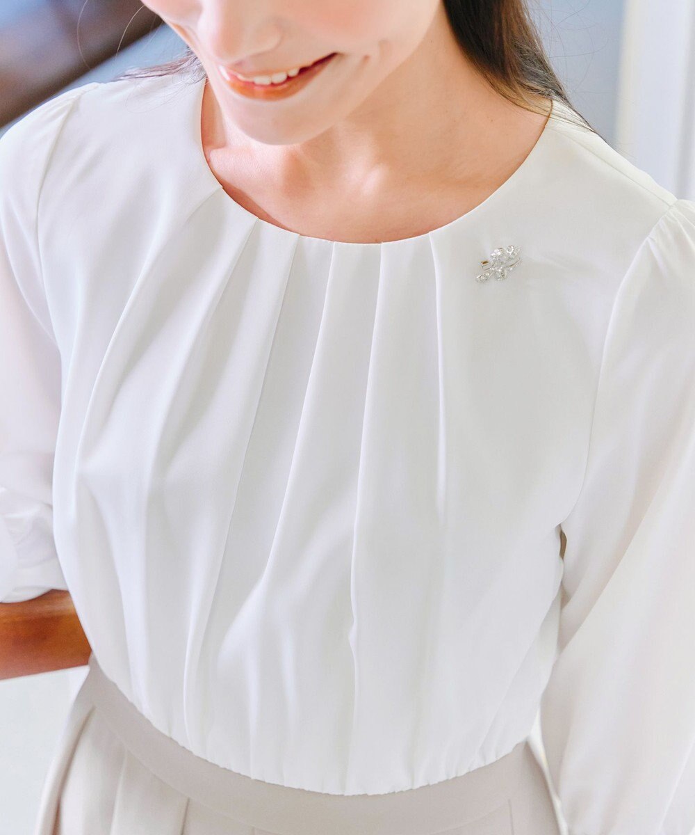 Tiaclasse L 【ダブルクロス】シフォンドッキングワンピース 