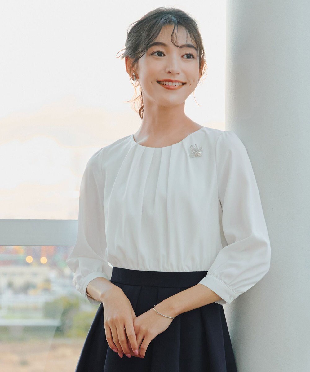 Tiaclasse L 【ダブルクロス】シフォンドッキングワンピース 