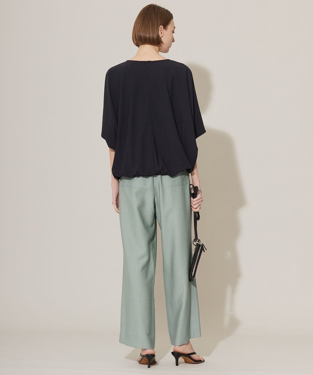 ICB L 【洗える】ワッシャーツイル ワイドストレートパンツ 