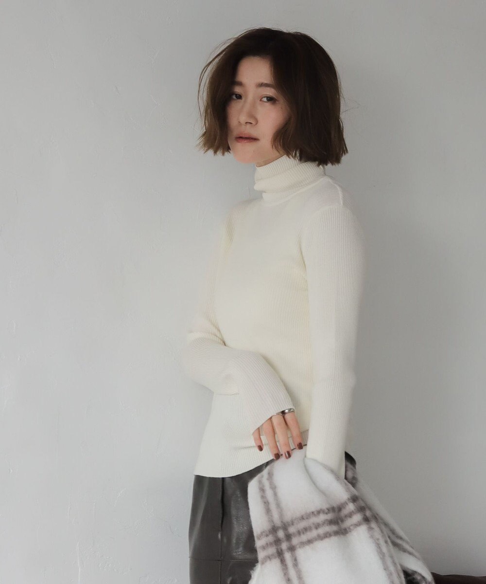 WEGO 【2025年秋冬新作】リブタートルニット 