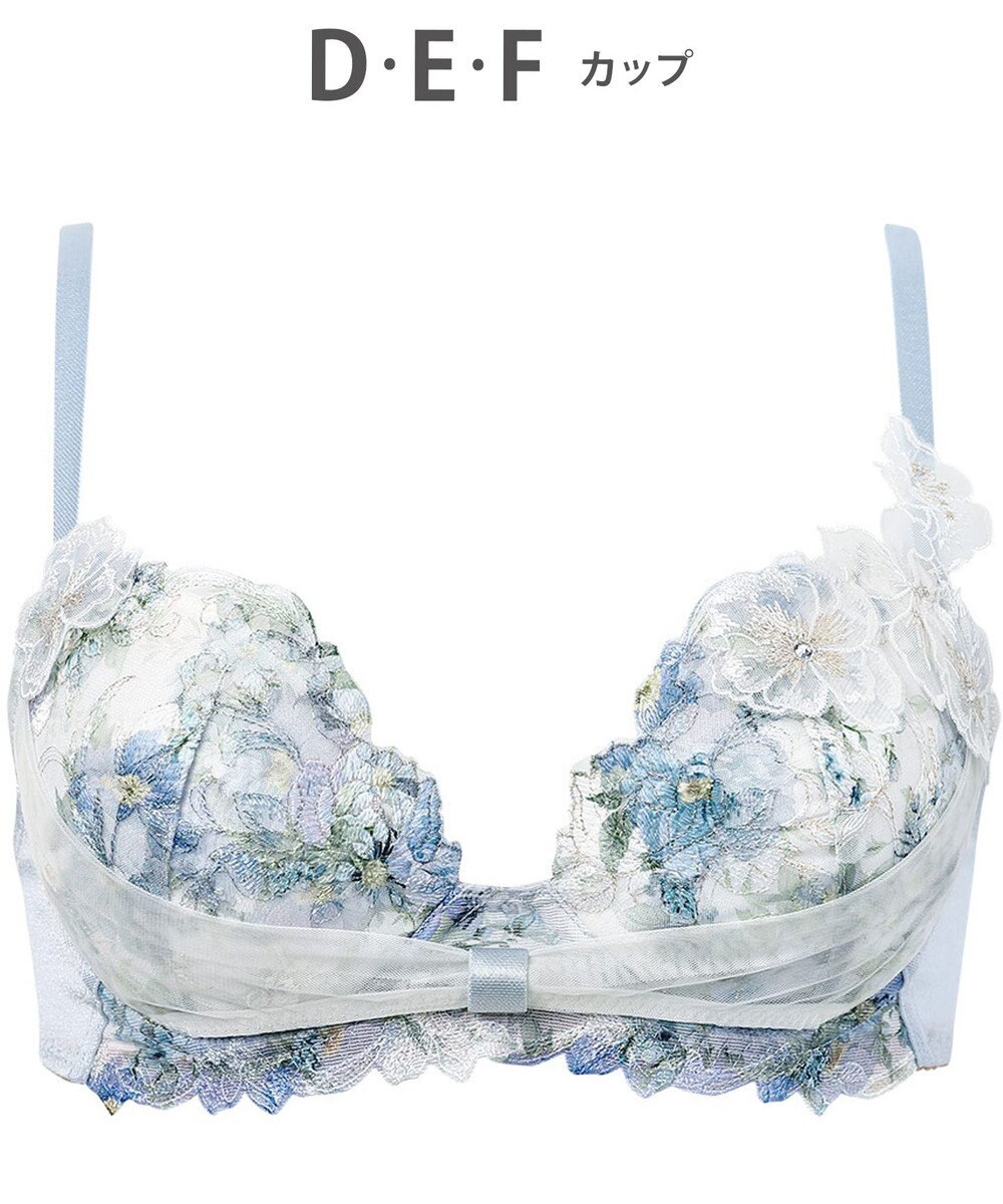 WACOAL ブラジャー 【リボンブラ 胸もとフィットながもち】 きれいな谷間をメイク 動いても谷間をキープ Gカップまで対応 大きいサイズ レディース BXB490 /ワコール 