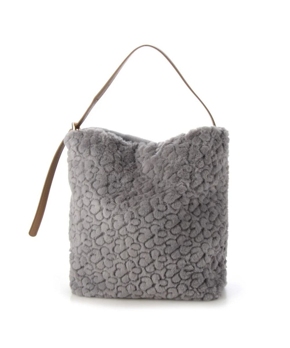 UNBILLION cachecache 花刺繍エコファーワンハンドルバッグ 