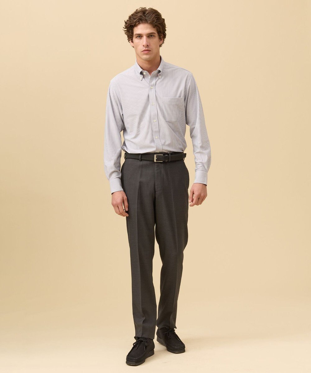 J.PRESS MEN 【洗える / 高通気性 / ストレッチ性 / 防シワ】バーズアイスラックス / ノータック 