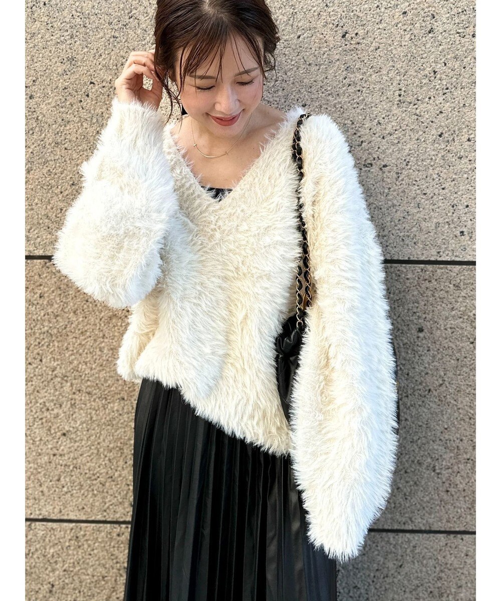 Green Parks フェザーＶネックニットプルオーバー 