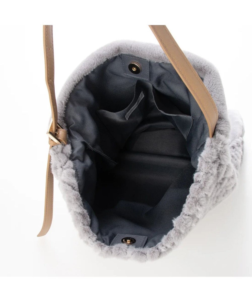 UNBILLION cachecache 花刺繍エコファーワンハンドルバッグ 