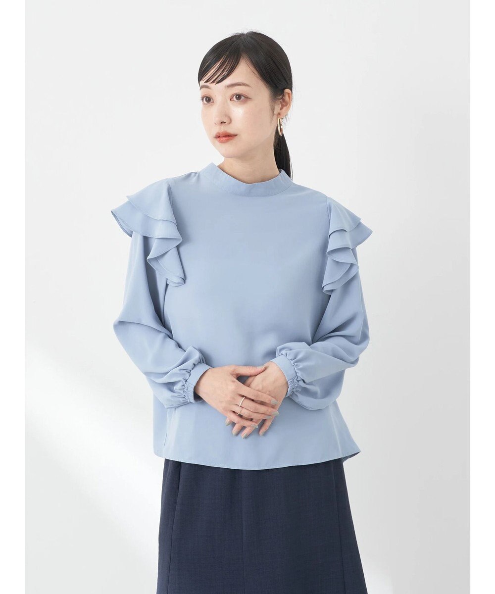earth music&ecology フリルスリーブブラウス 