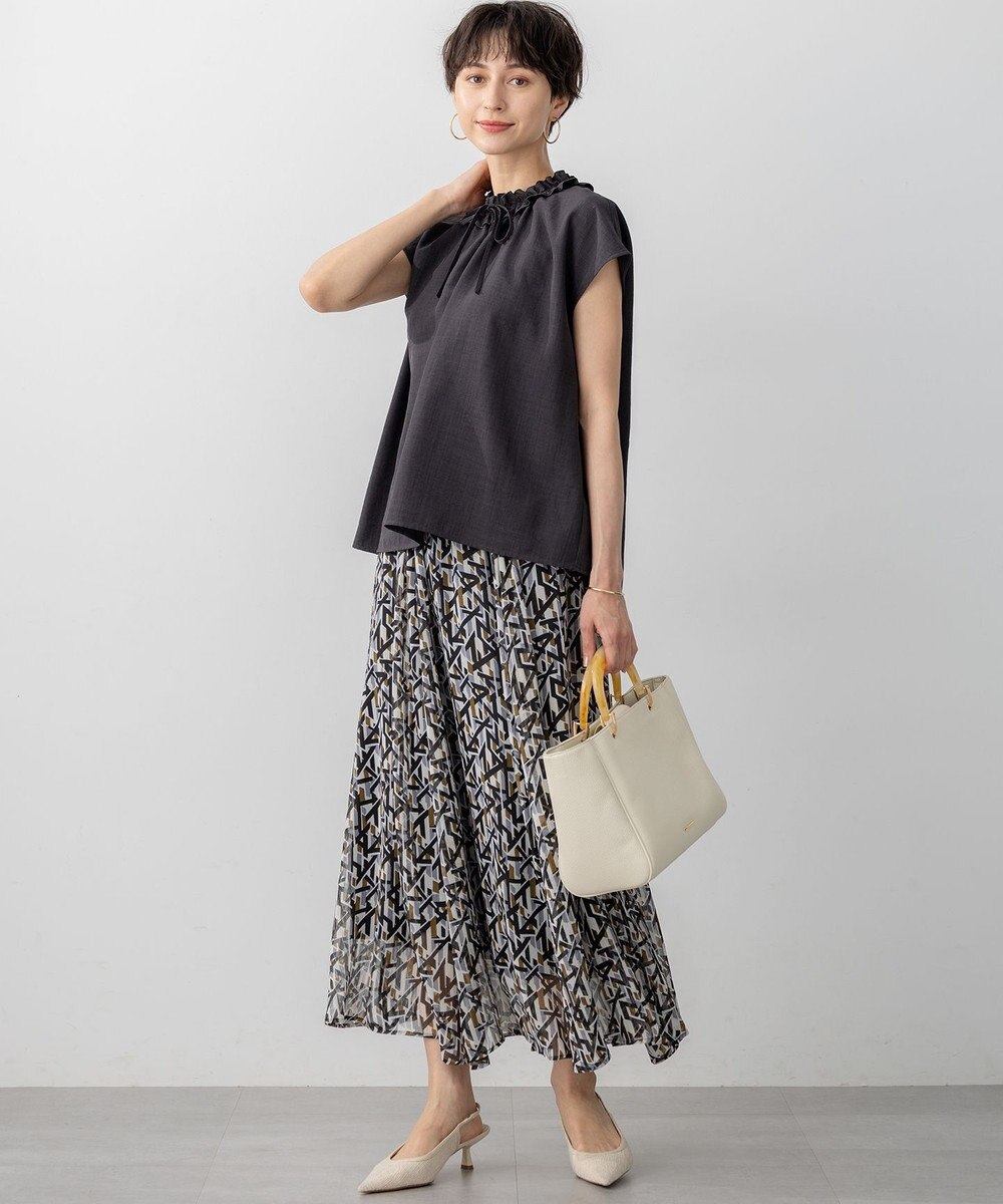 23区 L 【洗える】Ratti アブストラクトプリント スカート 