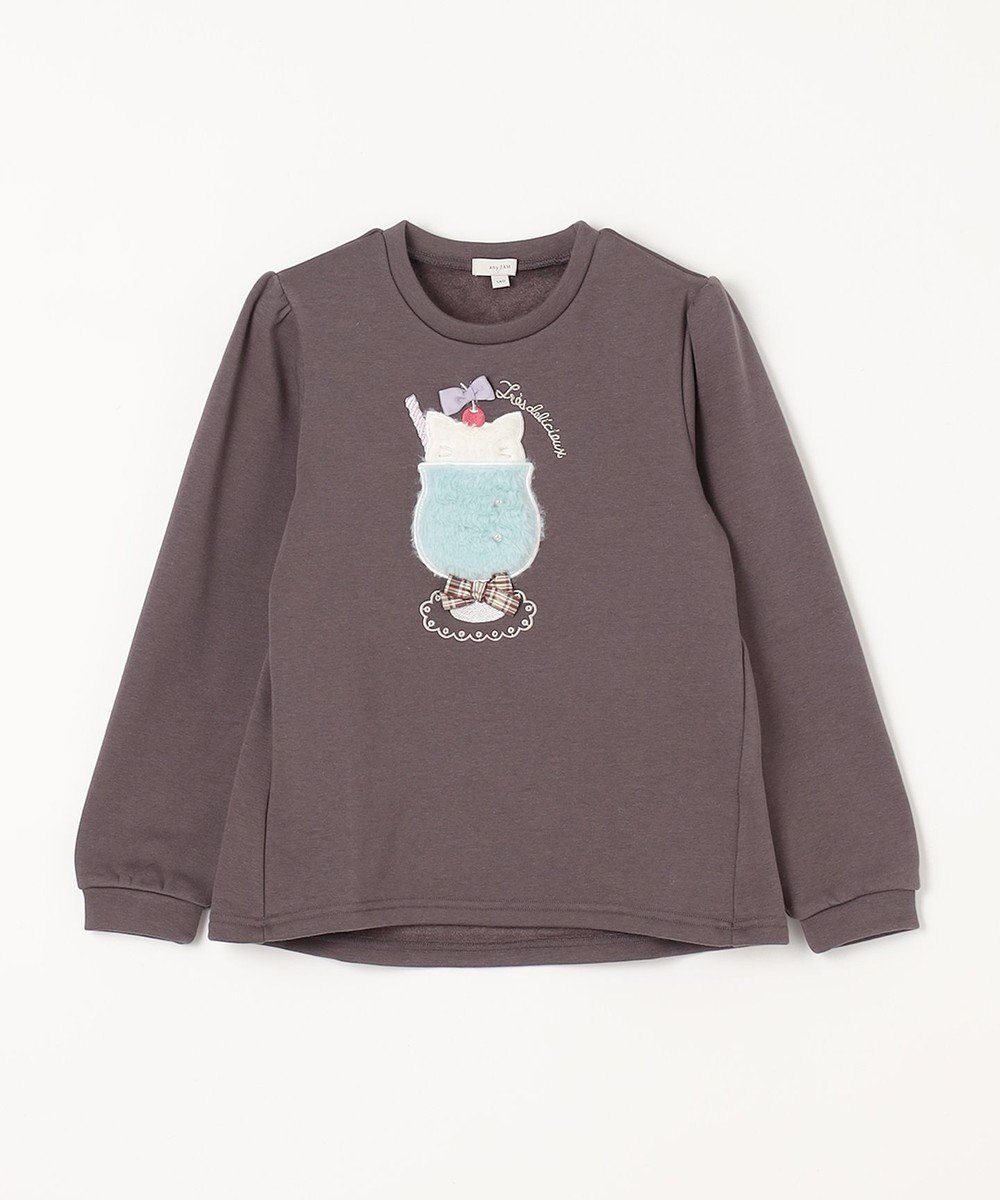 ANY KIDS 裏シャギー アップリケ トレーナー 