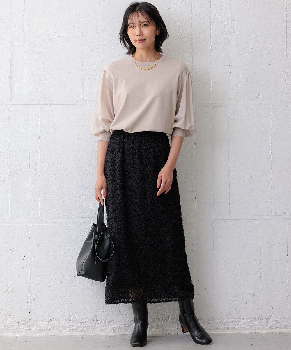 23区 【洗える】ヘアリーカットジャカード スカート 