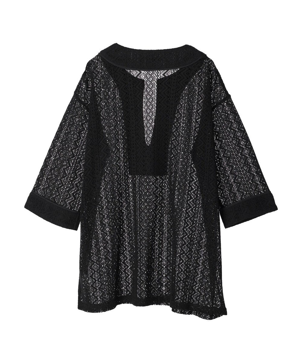 Green Parks カフタンレース７分袖ブラウス 