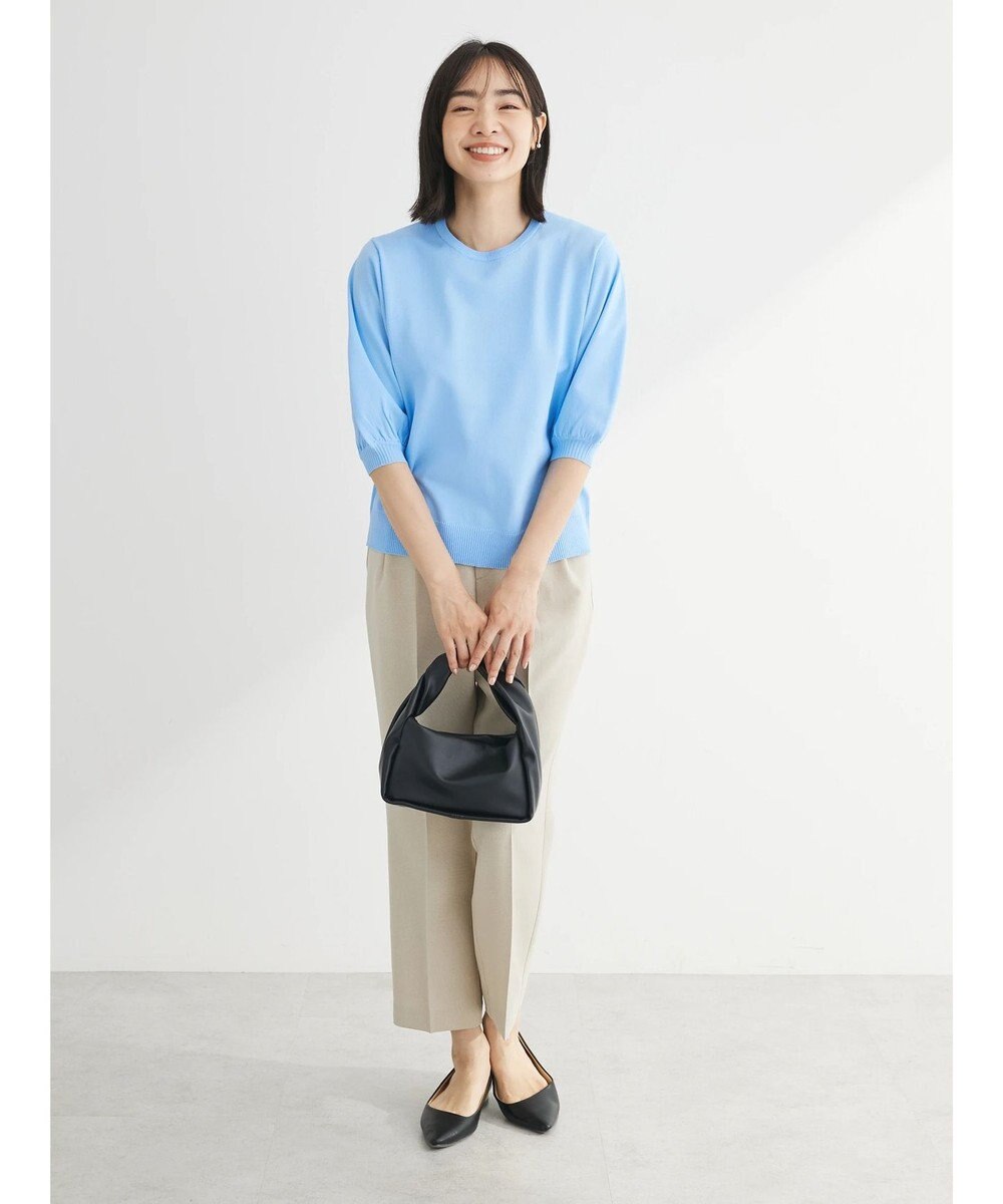 Green Parks パフ５分袖ニットプルオーバー 