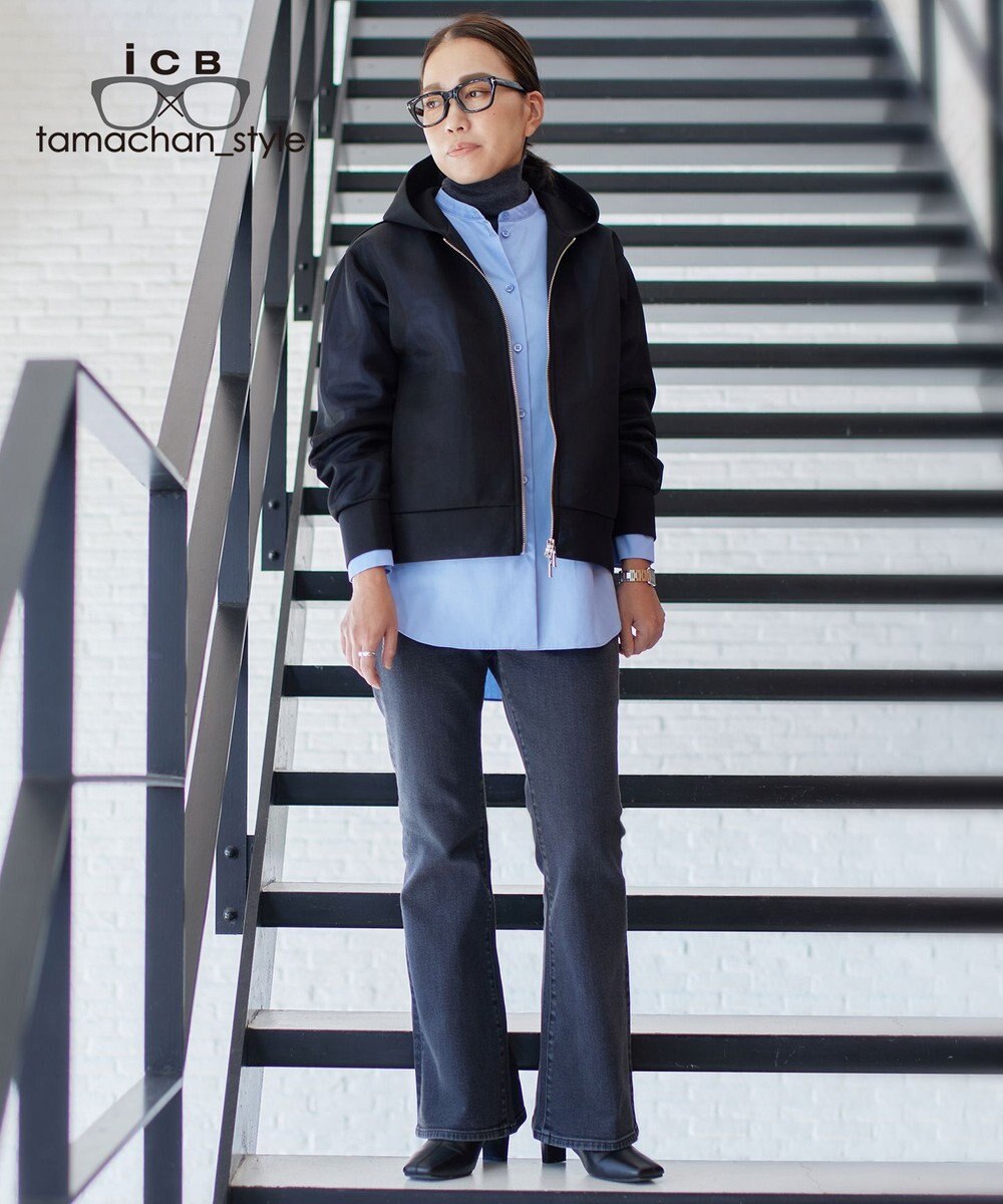 ICB 【ICB×tamachan_style コラボ】スタイルアップ フレアデニム 