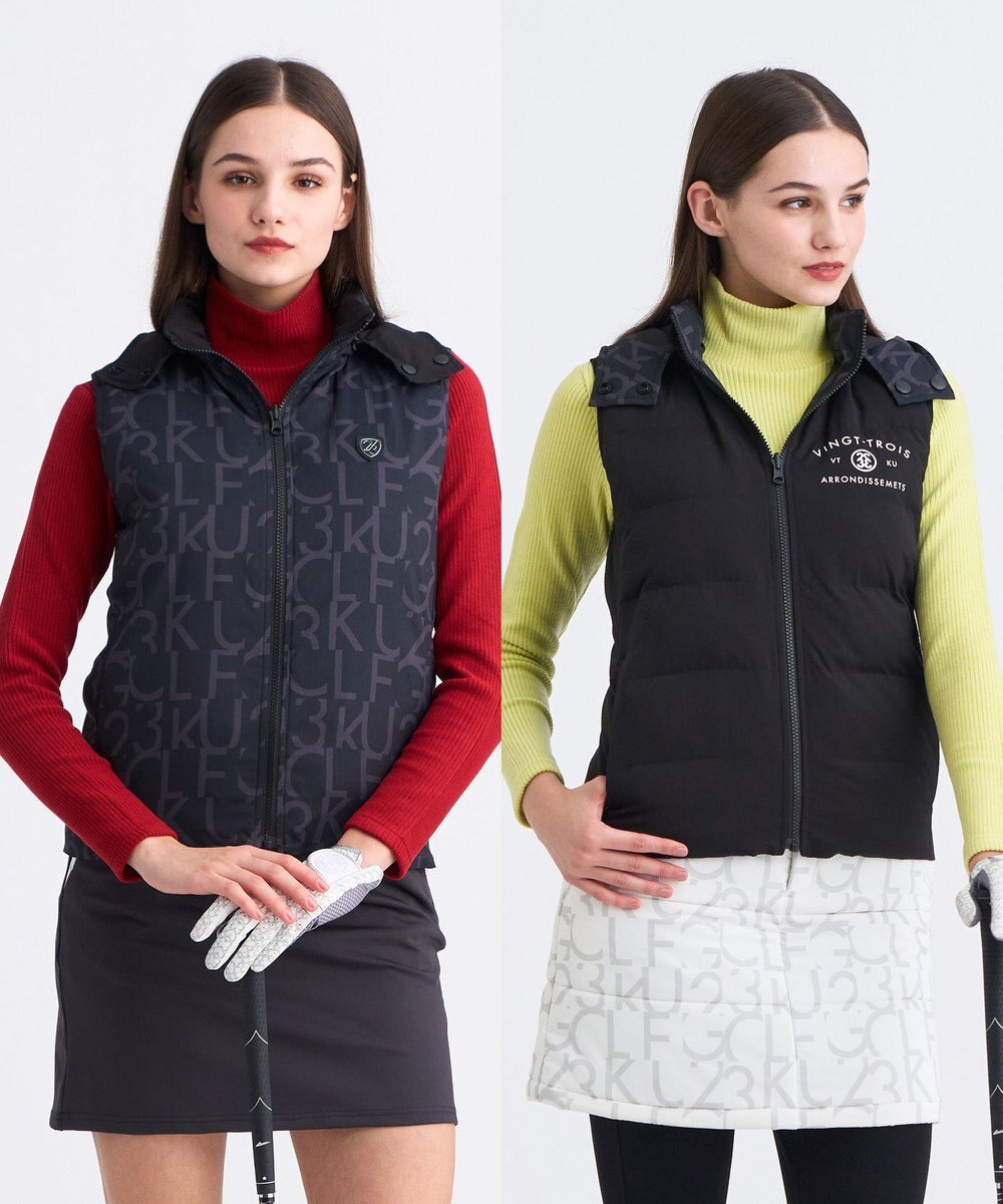 23区GOLF 【WOMEN】中綿リバーシブルベスト 