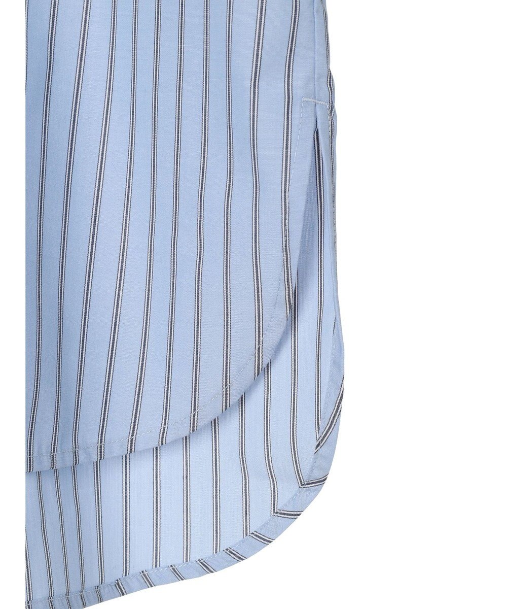 Green Parks 胸元ポケットイージーケアストライプシャツ 