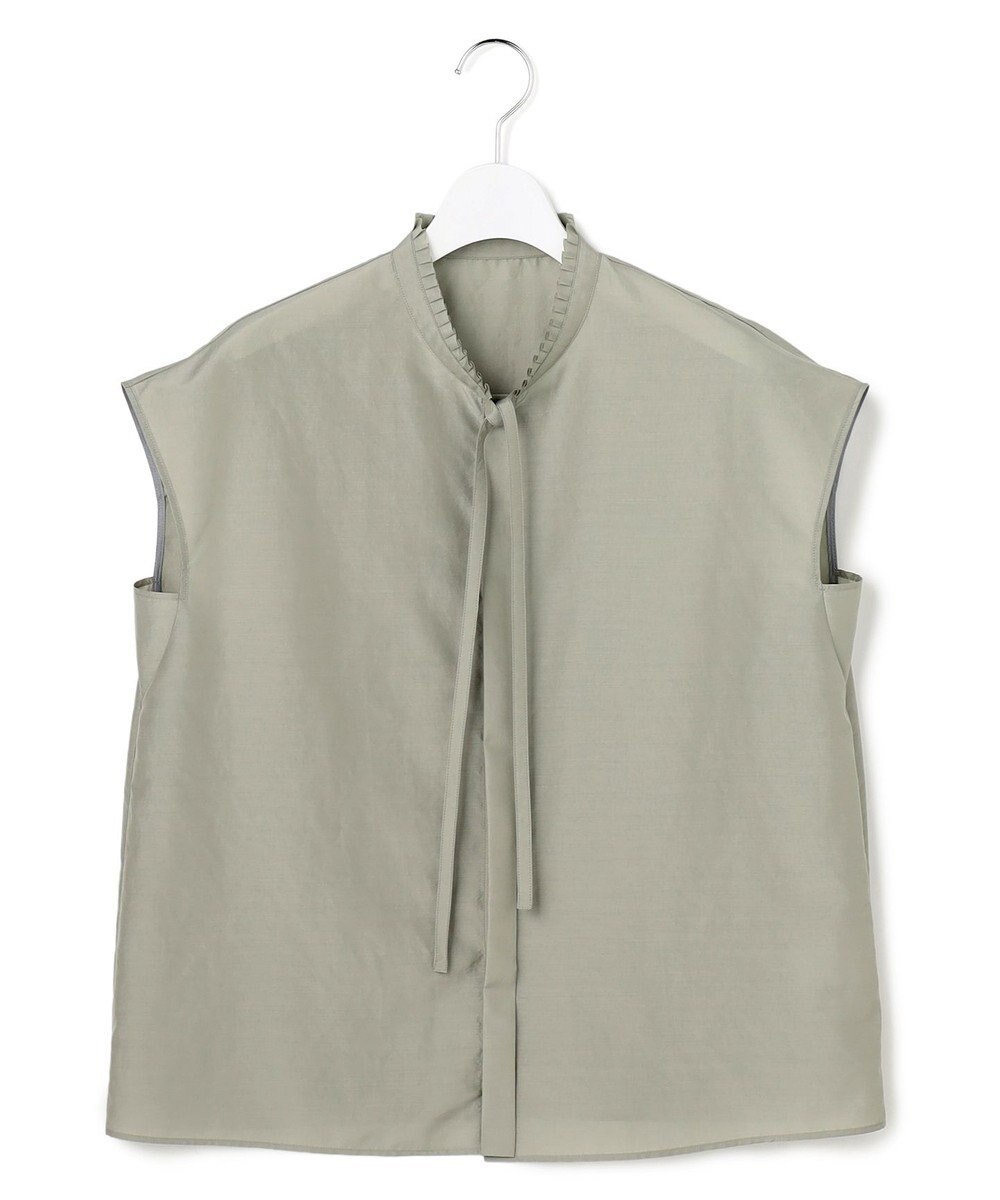 ICB L 【新色追加・CLASSY.掲載】セシェシルキーローン フレンチスリーブボウタイブラウス 