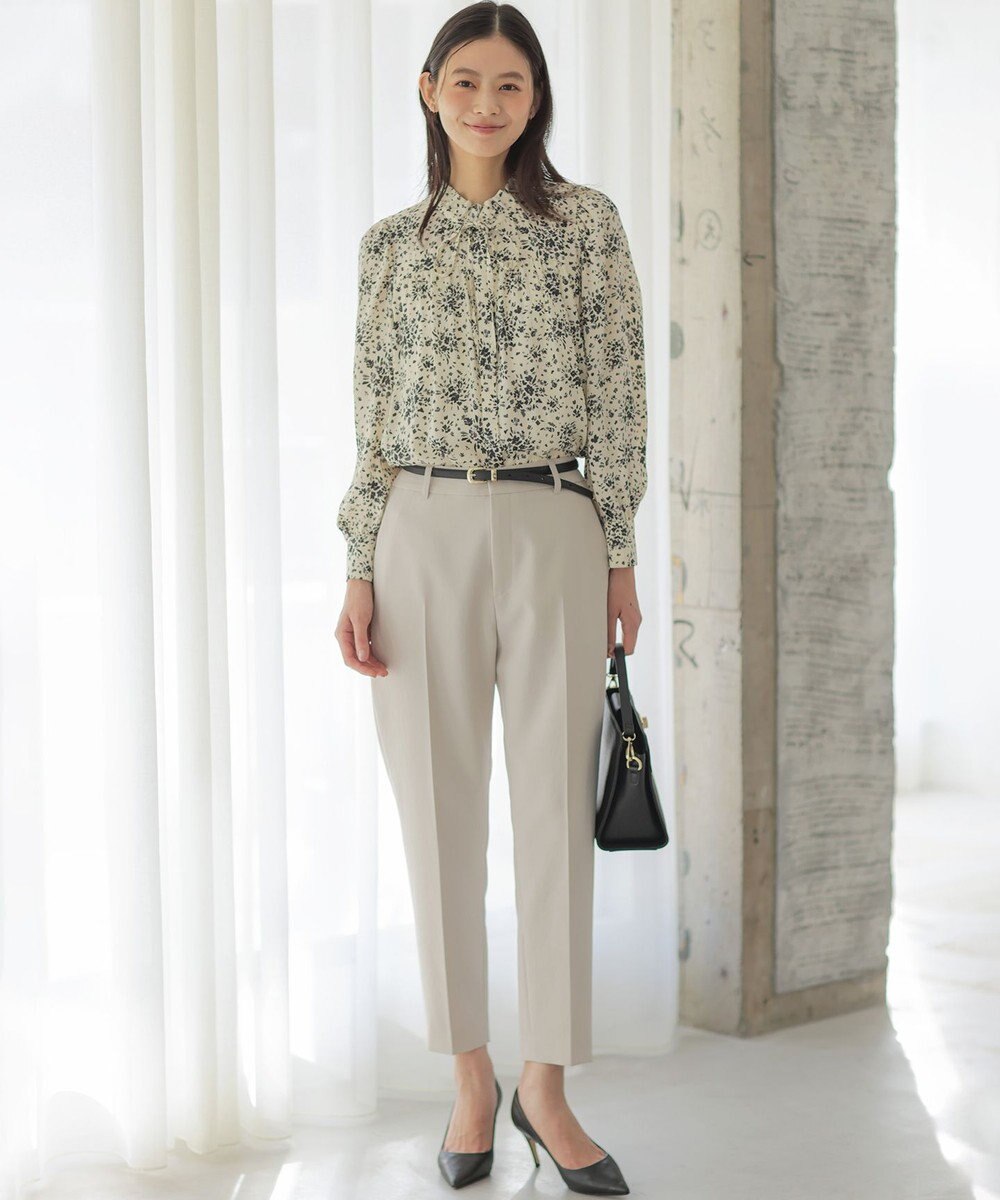 組曲 モザイクフラワープリント ブラウス 