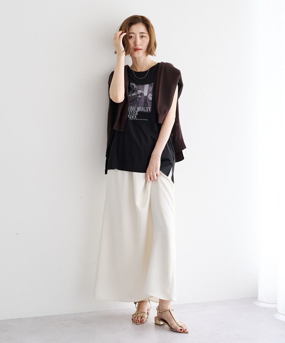 YECCA VECCA サテンフレアスカート 