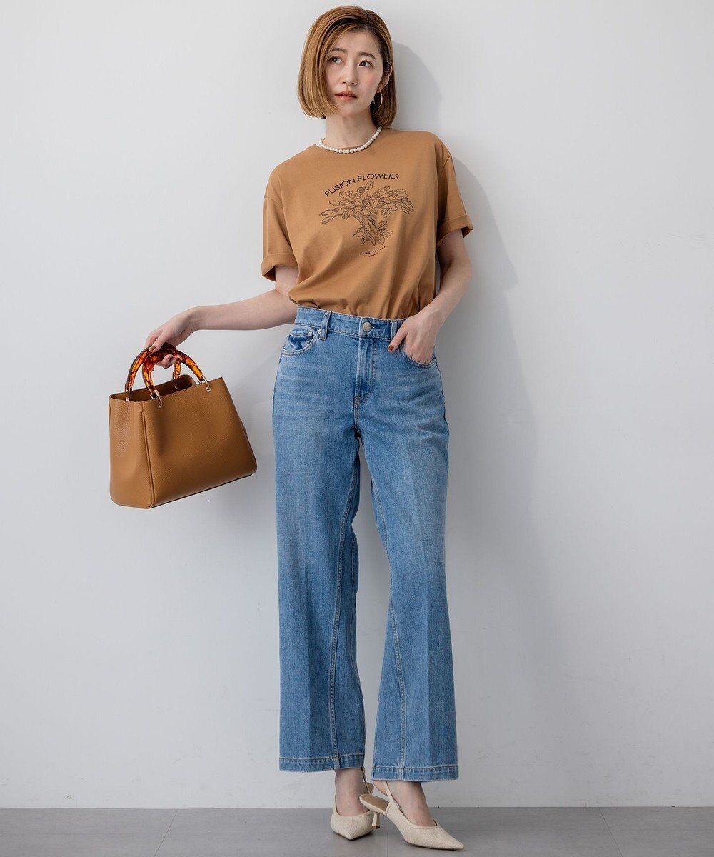 23区 S 【洗える】JANE PACKERコラボ フラワー刺繍 Tシャツ 