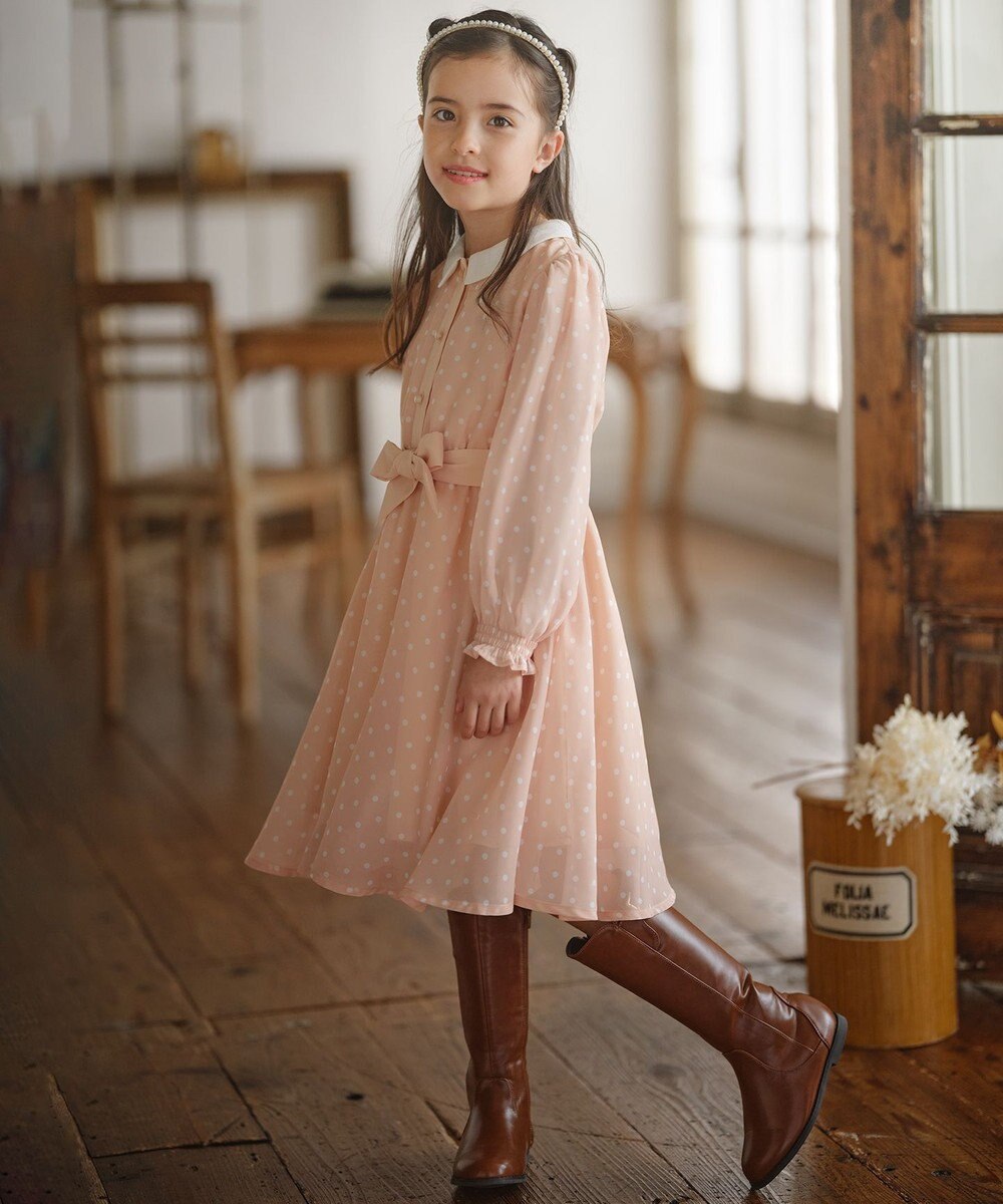 組曲 KIDS 【110-140cm】パリジェンヌドット ワンピース 