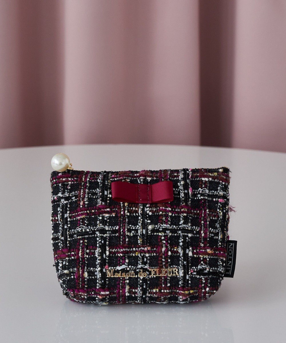 Maison de FLEUR LINTONツイードポーチ 