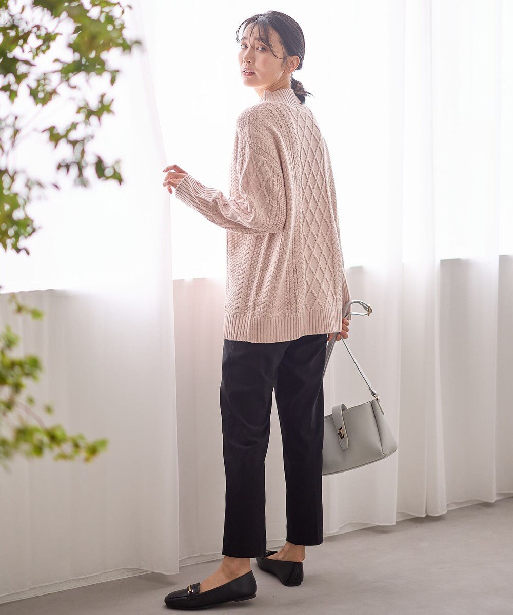 ANY L 【ウエストゴム】裏起毛ハイストレッチパンツ 