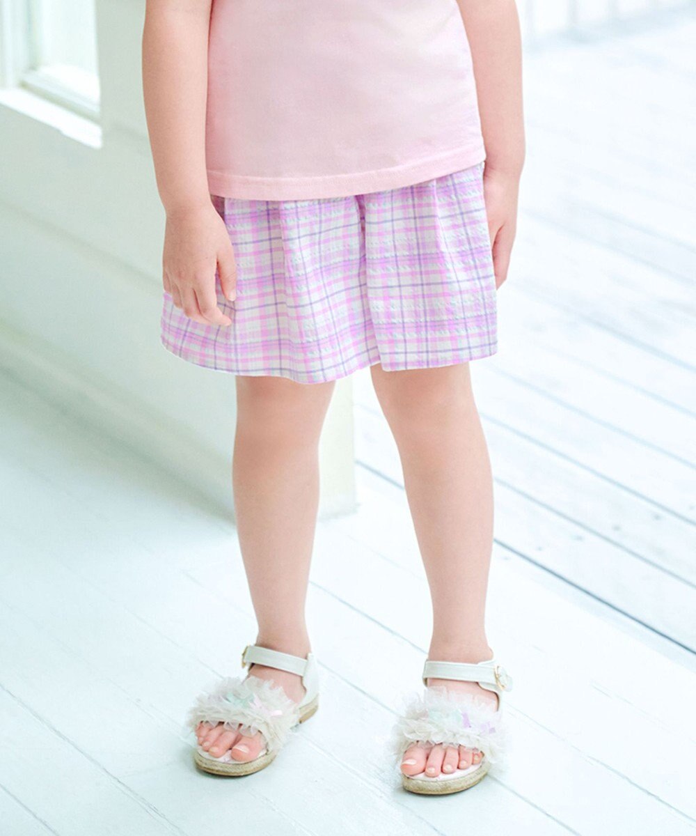 ANY KIDS チェック柄キュロット 