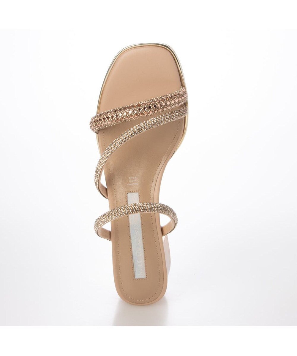 MODE ET JACOMO <MODE ET JACOMO>ラインストーンストラップミュールサンダル 