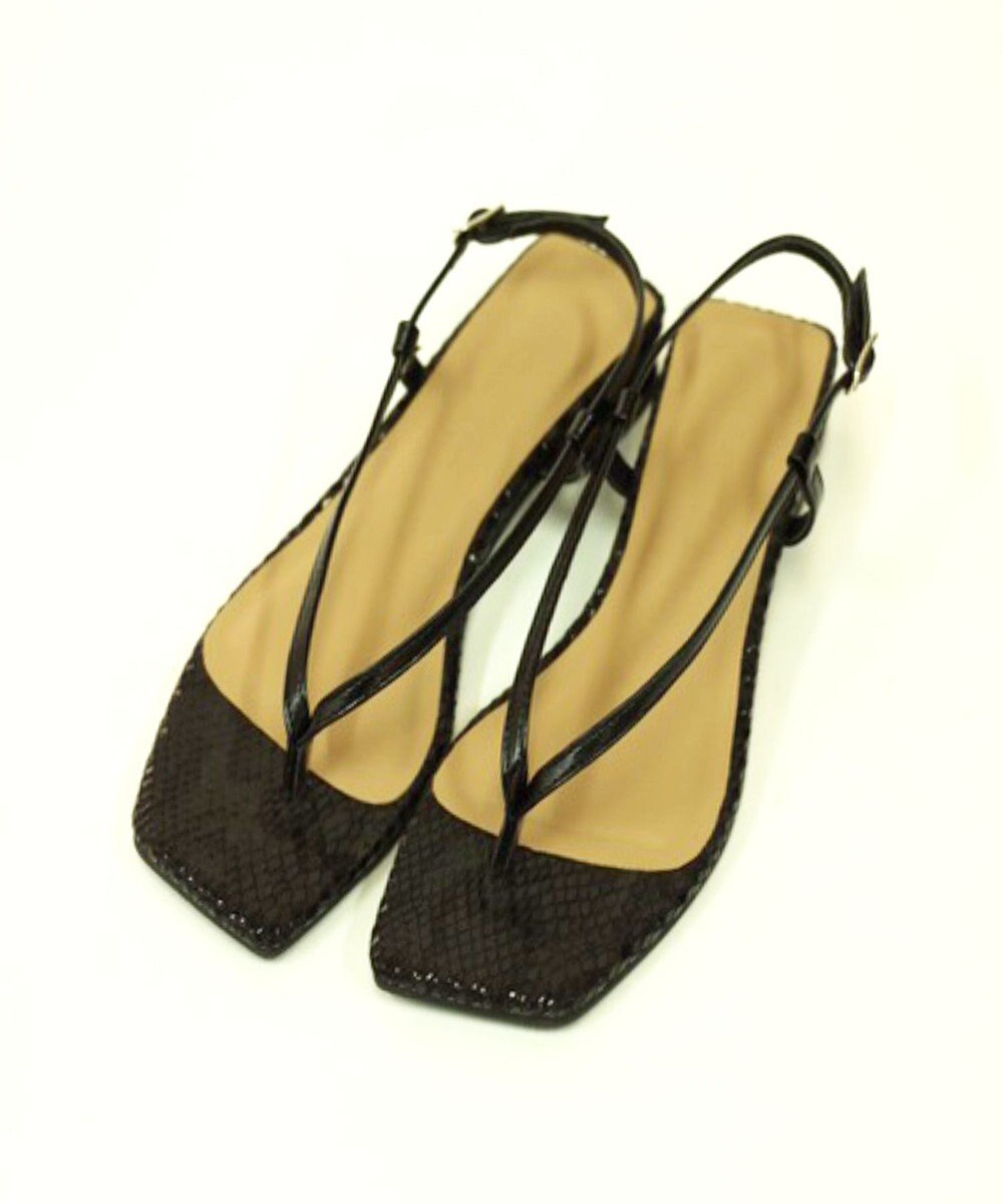 BONTRE 【PRECIEUX JOUET/プレシュウジュエ】 スクエアヒールナロートングサンダル/034PJ 