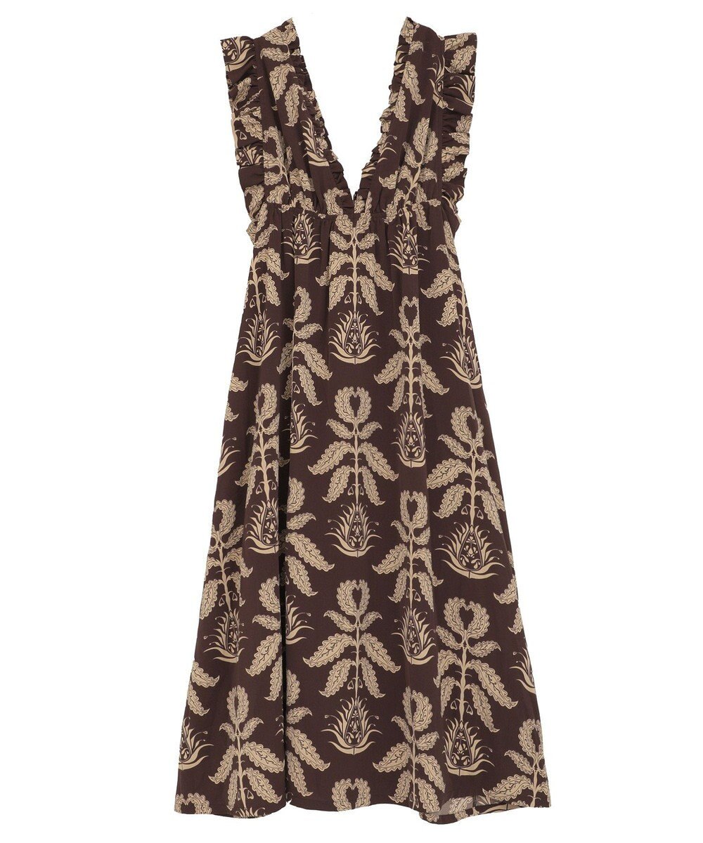 Green Parks ■ＥＳＣＡＲ　ボタニカルｐｔフリルエプロンワンピース 